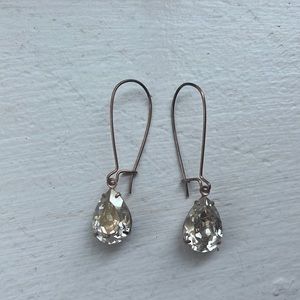 Rose gold tear drop earrings